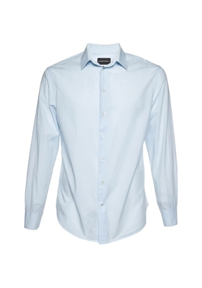 Emporio Armani Pre-Owned patterned cotton shirt - Blue