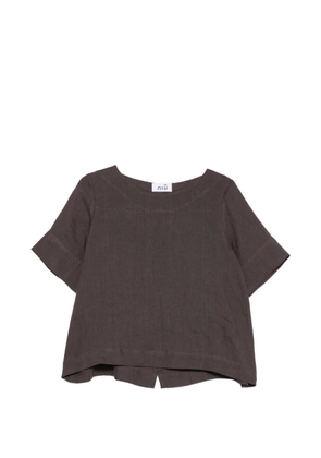 Niu short-sleeve top - Brown