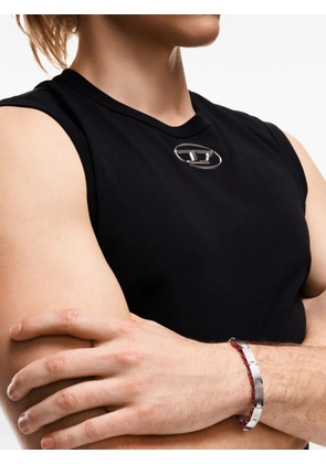 Diesel enamel D logo bracelets - Silver