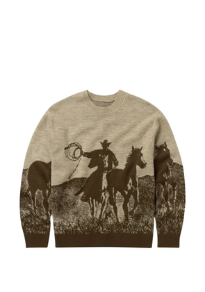 One Of These Days Spirit of The Planes intarsia-knit sweater - Brown