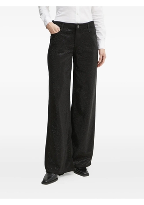 GUESS USA rhinestone-embellished trousers - Black
