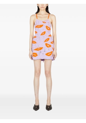 Marco Rambaldi two-tone mini dress - Purple