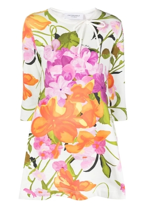 Viktor & Rolf floral-print A-line mini dress - White