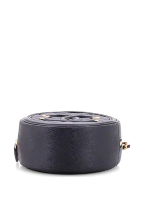 CHANEL Pre-Owned Filigree Round Clutch with Chain Quilted Caviar Mini crossbody bag - Black