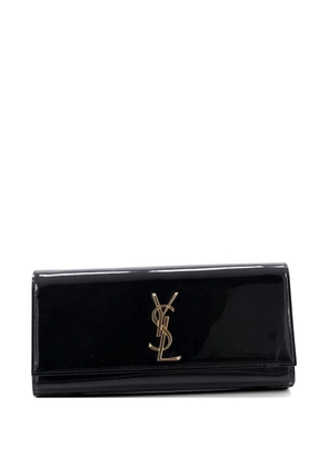 Saint Laurent Pre-Owned Classic Monogram Patent Long clutch bag - Black