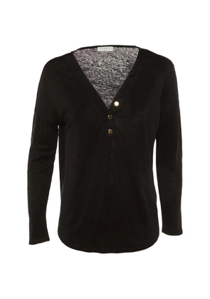 SANDRO long-sleeved knitted T-shirt - Black