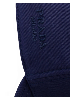 Prada old cotton satin baseball cap - Blue