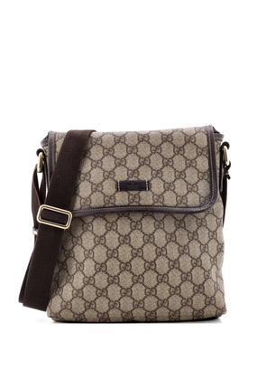 Gucci Pre-Owned Flap Messenger GG Coated Canvas Small crossbody bag - Brown