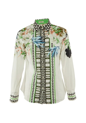 Etro Pre-Owned floral-print long-sleeve shirt - White