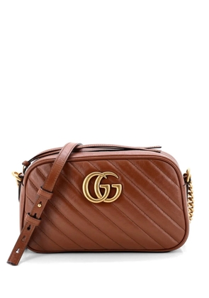 Gucci Pre-Owned GG Marmont Shoulder Bag Diagonal Quilted Leather Small crossbody bag - Brown