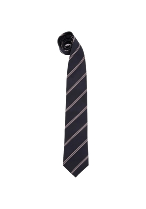 Brunello Cucinelli diagonal-stripe silk tie - Blue