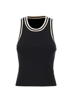 kaos Icona contrast-trim tank top - Black