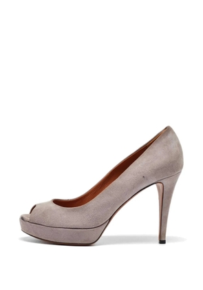 Gucci Pre-Owned grey peep-toe pumps