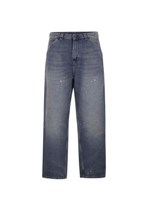 Carhartt WIP Double Knee paint-splatter jeans - Blue