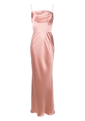 Dolce & Gabbana draped detail silk dress - Pink