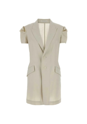 Y's cut-out short-sleeve blazer - Neutrals