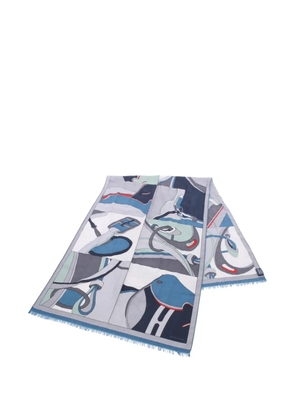 Hermès Pre-Owned 2010s Selle en Desordre shawl - Grey