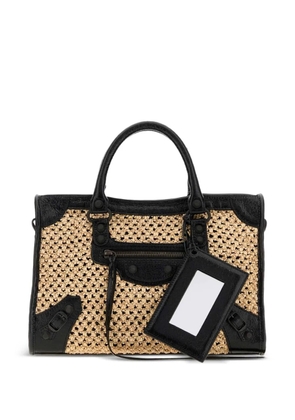 Balenciaga Le City woven tote bag - Brown