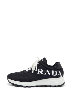 Prada Pre-Owned logo-print low-top lace-up sneakers - Black