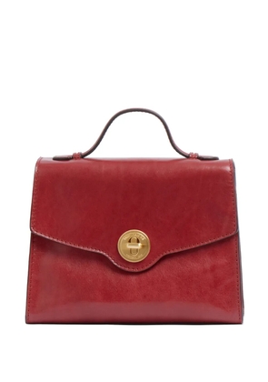 The Bridge Irene leather foldover shoulder bag - Red