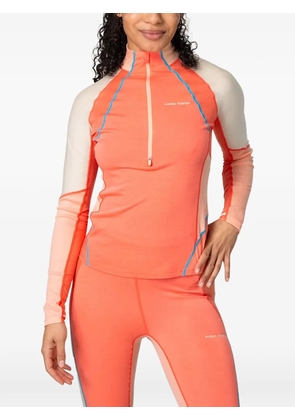 Kari Traa panelled half-zip top - Orange