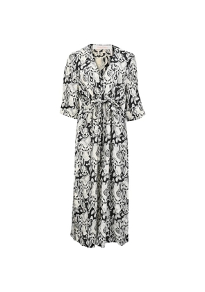 See By Chloé Vintage printed pleated dress - Neutrals
