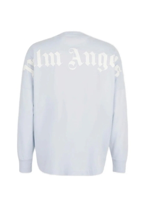 Palm Angels logo-print long-sleeve sweatshirt - Blue