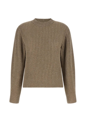 Brunello Cucinelli sequin-embellished rib-knit sweater - Neutrals