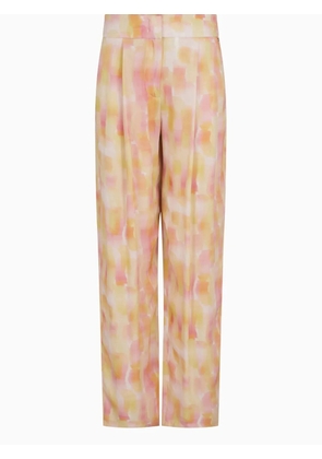 Armani Exchange floral-print trousers - Orange