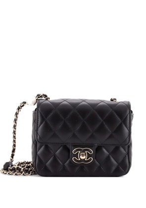 CHANEL Pre-Owned Candy Heart Flap Bag Quilted Lambskin Mini shoulder bag - Black