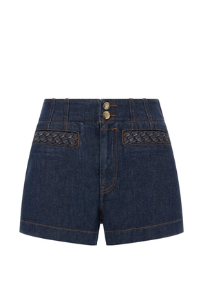 ZIMMERMANN Awaken braided-trim shorts - Blue