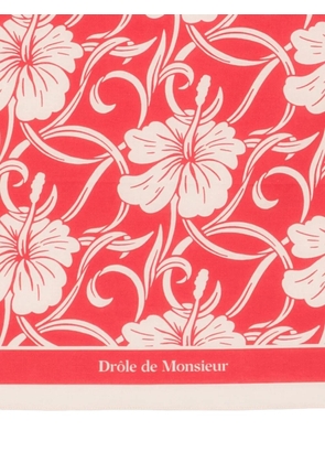 Drôle De Monsieur floral-print square scarf - Red