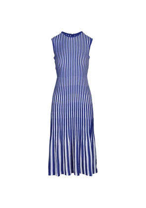 Akris striped sleeveless midi dress - Blue