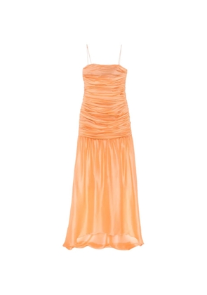 Raquel Diniz Ambrosia ruched spaghetti-strap dress - Orange