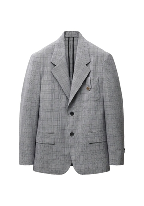 Versace Prince Of Wales wool blazer - Grey