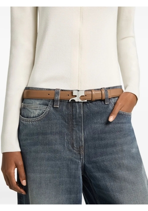 Courrèges AC logo-plaque belt - Neutrals