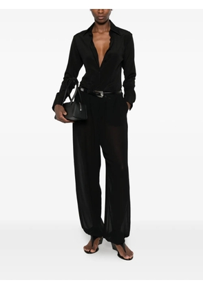 Mazzarelli Gea long-sleeve button-up shirt - Black