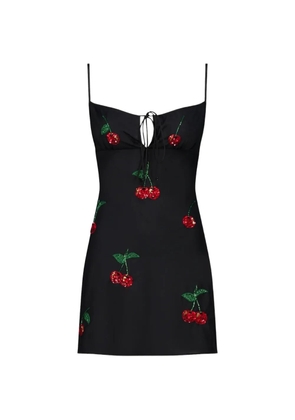 Leslie Amon Cherry mini dress - Black