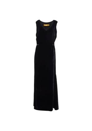 Lanvin Pre-Owned 2007 velvet sleeveless maxi dress - Black