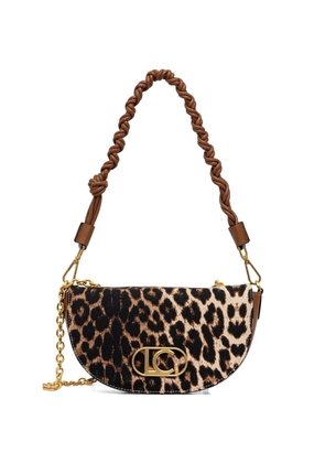 Lola Casademunt leopard-print logo-plaque tote bag - Brown