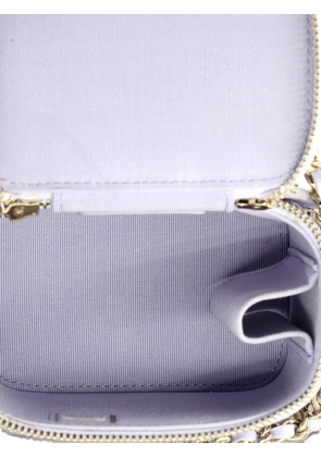 CHANEL Pre-Owned Classic Top Handle Vanity Case with Chain Quilted Lambskin Mini crossbody bag - Purple