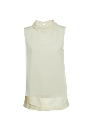 JOSEPH sleeveless turtleneck top - White