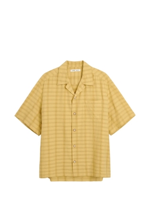 Cmmn Swdn Ture check-pattern button-down silk shirt - Yellow