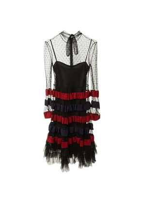 Red Valentino Vintage tulle tiered dress - Black