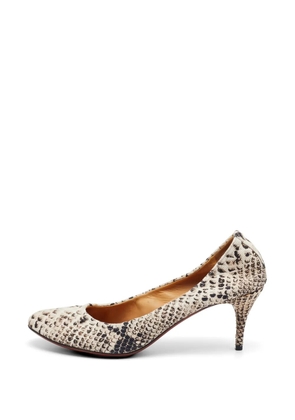 Lanvin Pre-Owned python-print pumps - Neutrals