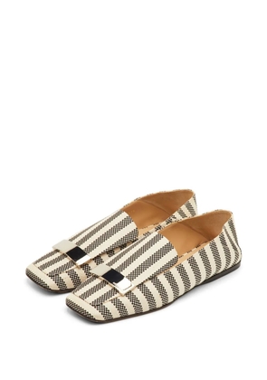 Sergio Rossi SR1 striped moccasins - Neutrals