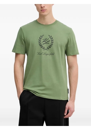 Karl Lagerfeld logo-print crew-neck T-shirt - Green