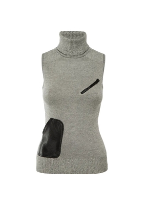 Christian Dior Pre-Owned turtleneck tank top - Grey