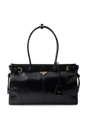 Prada Bonnie large leather handbag - Black