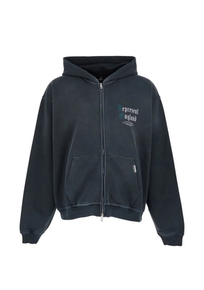 Represent logo-print zip-up hoodie - Black